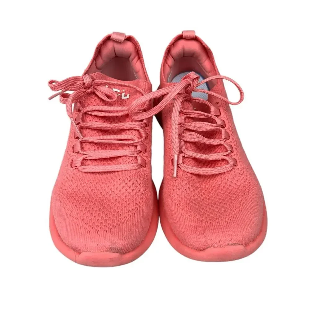 APL Womens Techloom Breeze Sneakers Size 5.5 Fire Coral Pink Running Shoes